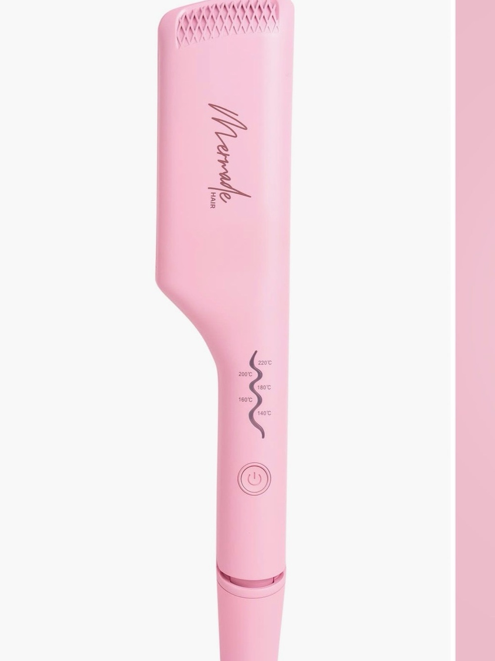 Pink Ceramic Straightening Brush - Sleek Pink Finish